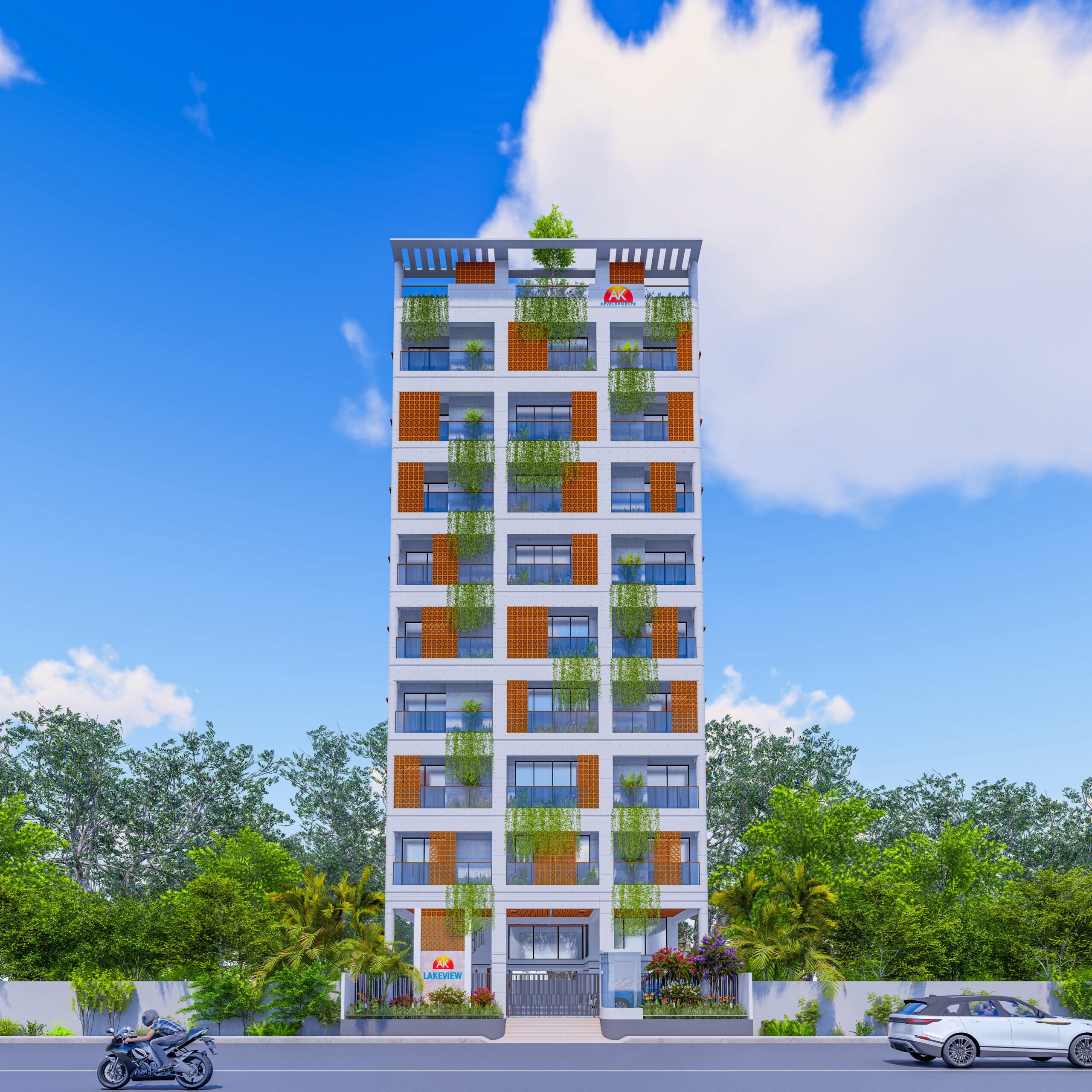 AK Lakeview premium luxury apartment Jolshiri Abashon Sector-14 near lake Dhaka